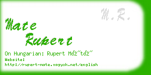 mate rupert business card